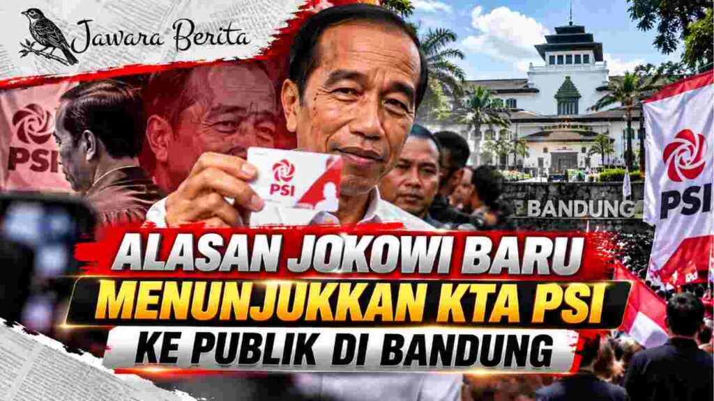 Alasan Jokowi Baru Menunjukkan KTA PSI ke Publik di Bandung