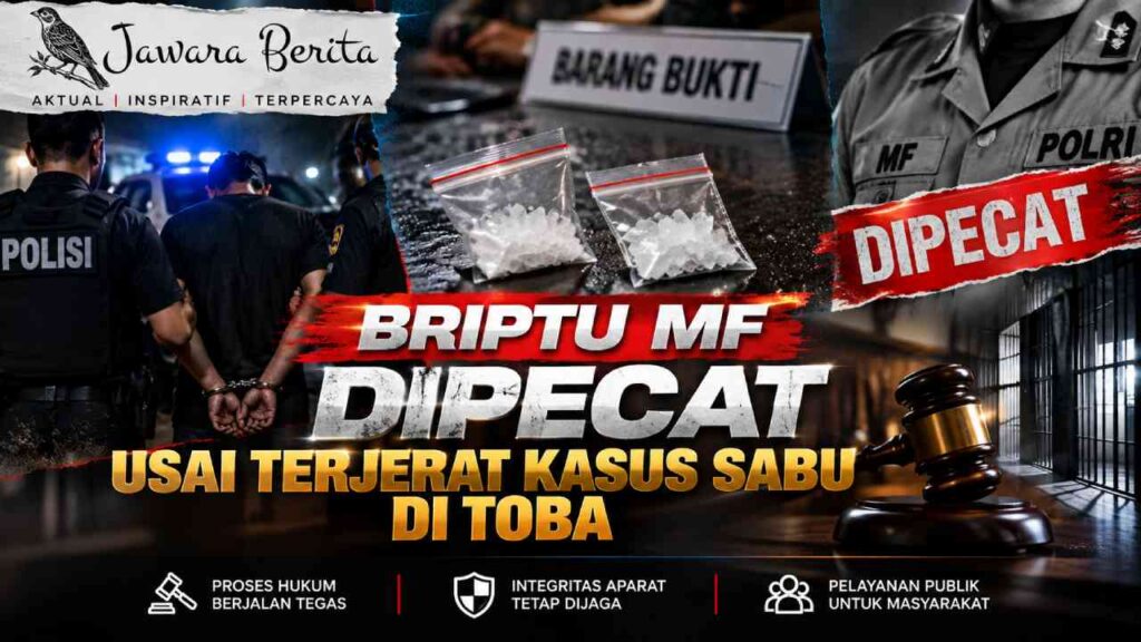 Briptu MF Dipecat Usai Terjerat Kasus Sabu di Toba