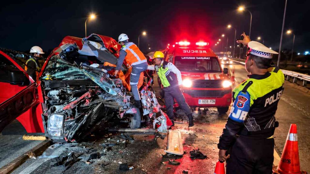 Daytrans Tabrak Truk di Tol Jomo, Empat Tewas dalam Kecelakaan Maut