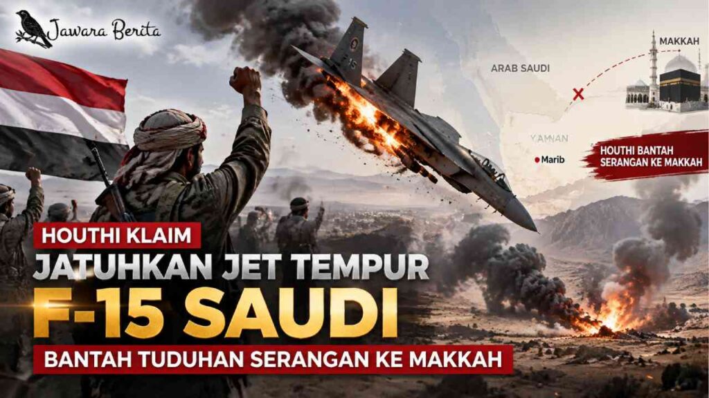 Houthi Klaim Jatuhkan Jet Tempur F-15 Saudi, Bantah Tuduhan Serangan ke Makkah