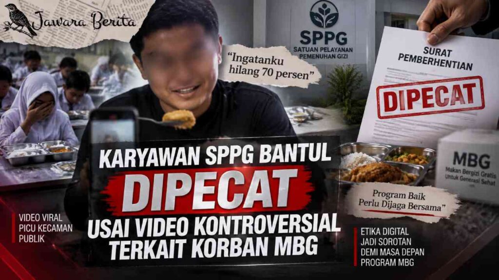 Karyawan SPPG Bantul Dipecat Usai Video Kontroversial Terkait Korban MBG