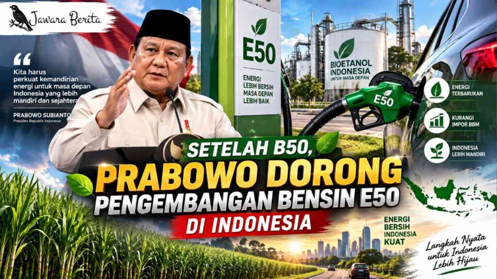 Setelah B50, Prabowo Dorong Pengembangan Bensin E50 di Indonesia