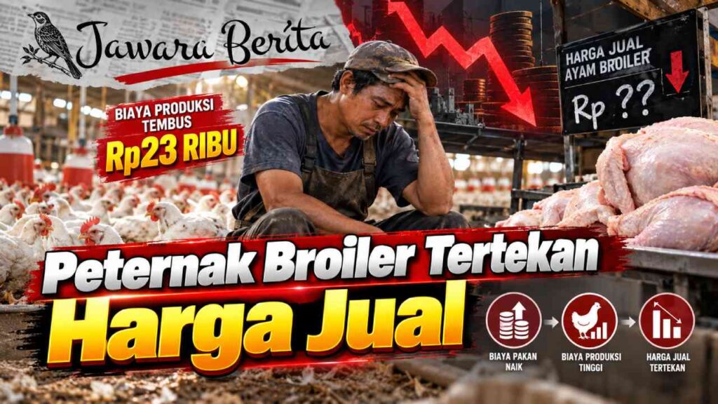 Biaya Produksi Tembus Rp23 Ribu, Peternak Broiler Tertekan Harga Jual