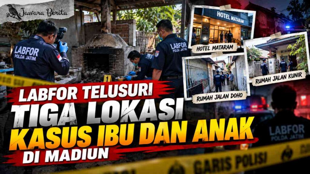 Labfor Telusuri Tiga Lokasi Kasus Ibu dan Anak di Madiun