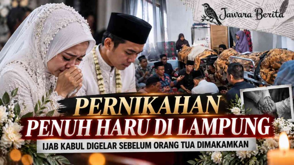 Pernikahan Penuh Haru di Lampung, Ijab Kabul Digelar Sebelum Orang Tua Dimakamkan