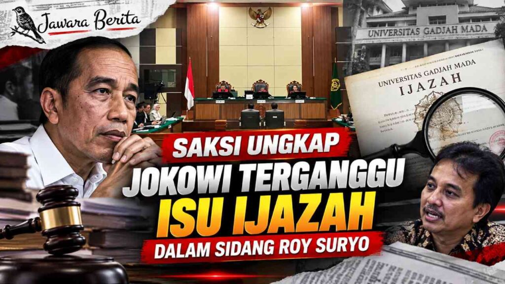 Saksi Ungkap Jokowi Terganggu Isu Ijazah dalam Sidang Roy Suryo