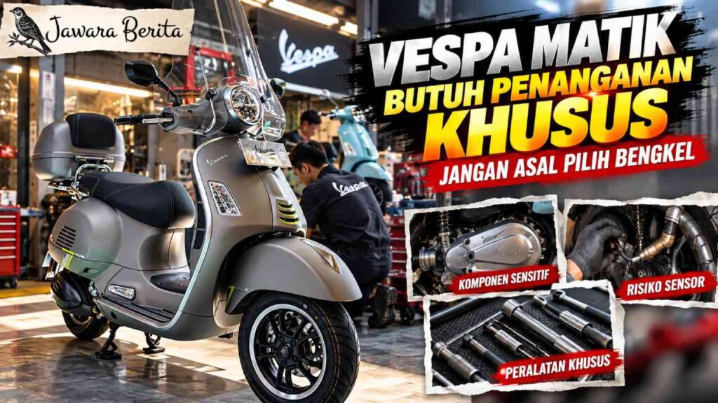 Vespa Matik Butuh Penanganan Khusus, Jangan Asal Pilih Bengkel