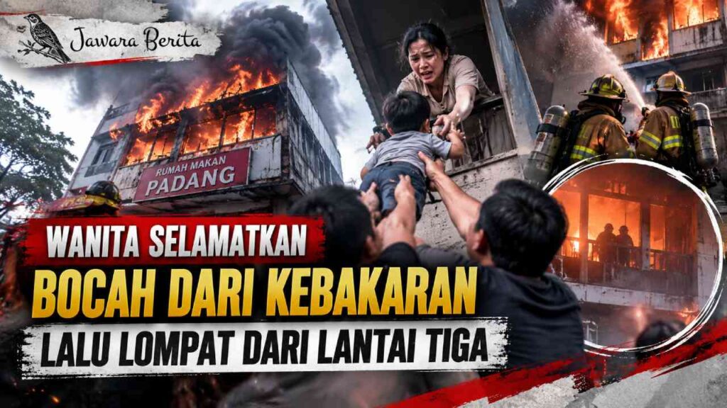 Wanita Selamatkan Bocah dari Kebakaran, Lalu Lompat dari Lantai Tiga